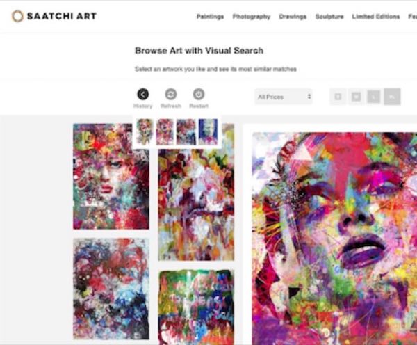 Saatchi Art test interface